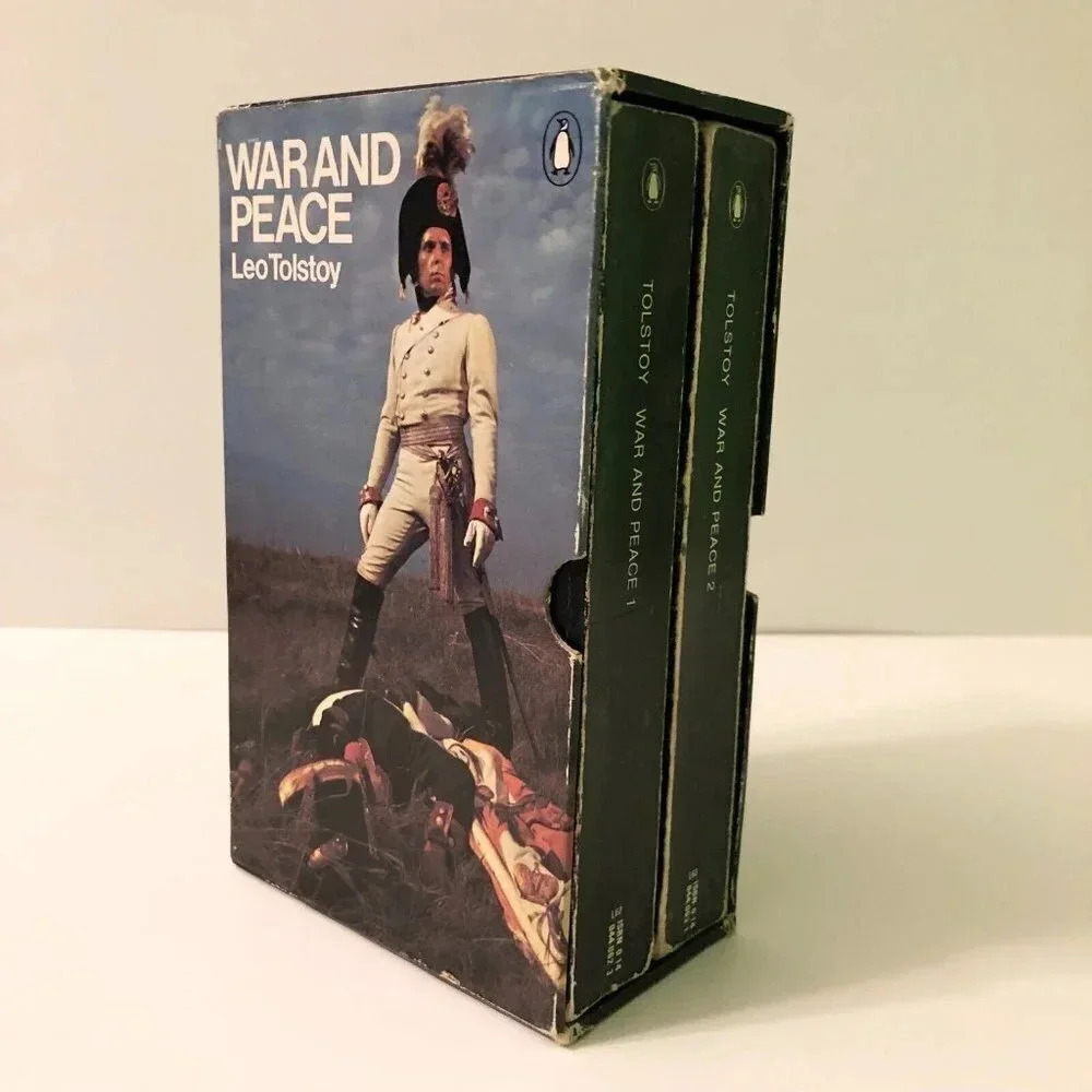 Vintage 1975 Leo Tolstoy War and Peace 2 Volume Boxed Set Paperback